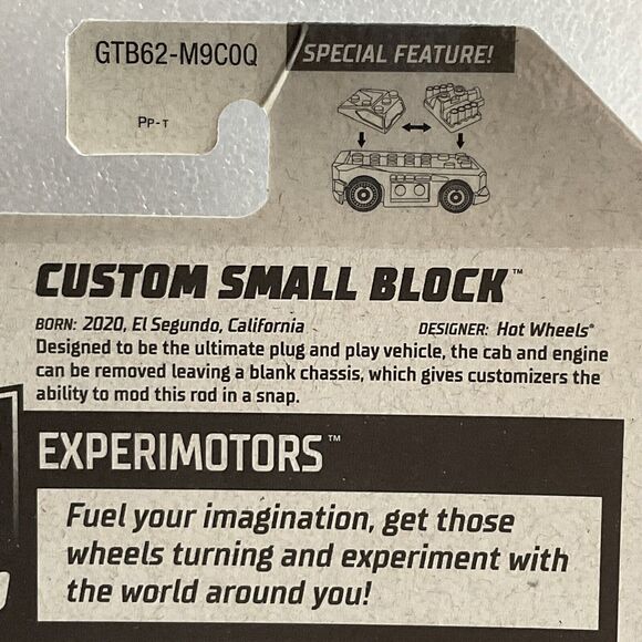 Hot Wheels Custom Small Block 1/64 Bent Card -  5 Color Variations - Picture 7 of 16